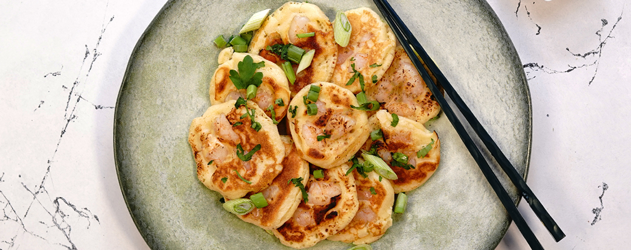 Корейские блинчики с морепродуктами в аэрогриле