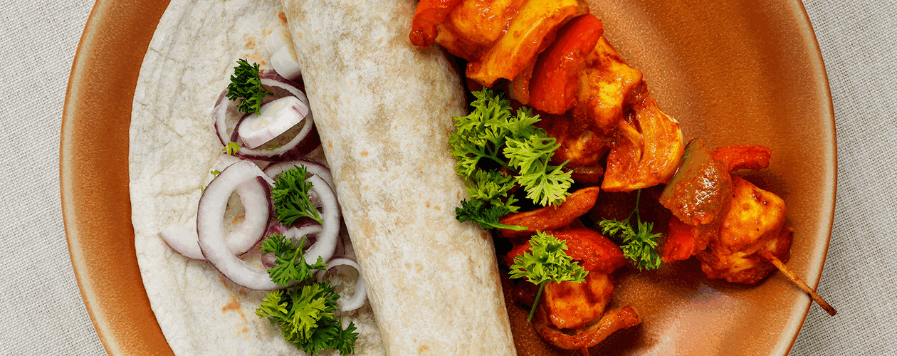 Вегетарианские шашлычки из сыра халуми