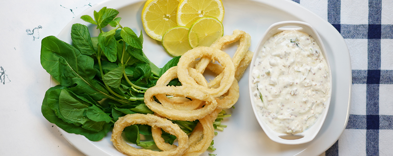 Кольца кальмаров в панировке в аэрогриле