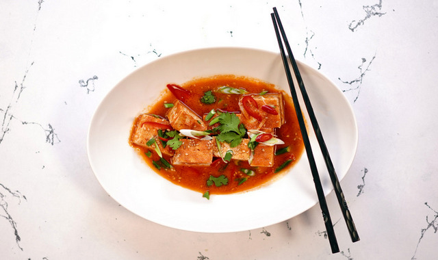 Острый тофу по-корейски в аэрогриле