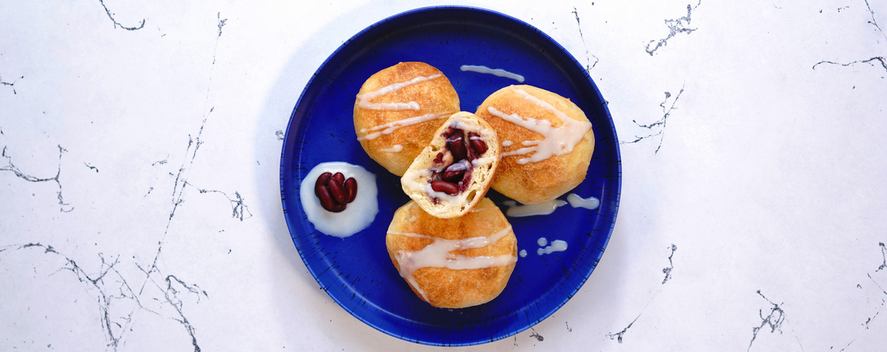 Японские булочки с красной фасолью в аэрогриле