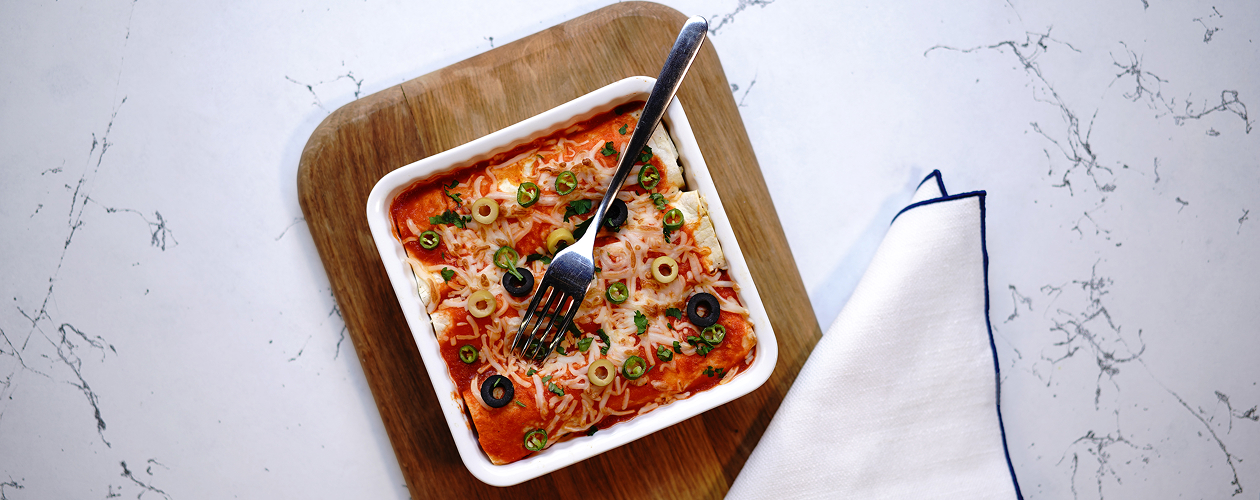 Рулетики энчилада с морепродуктами в аэрогриле