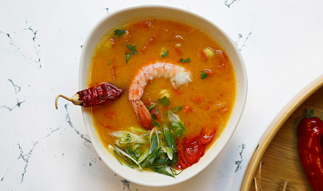 Тайский суп том ям в аэрогриле