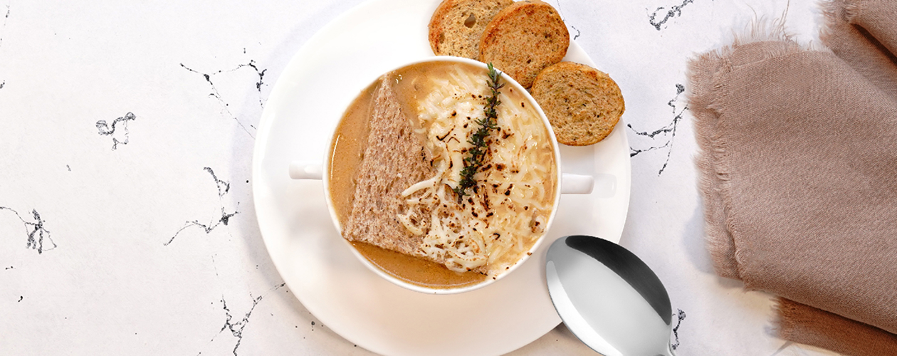 Французский луковый суп в аэрогриле