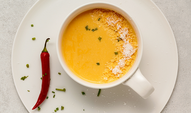 Кукурузный суп на соевом молоке