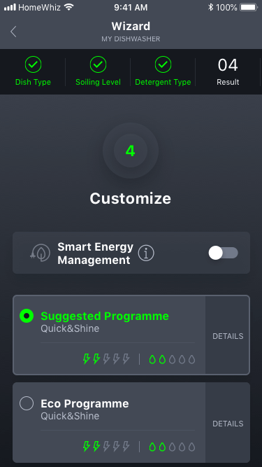 приложение HomeWhiz