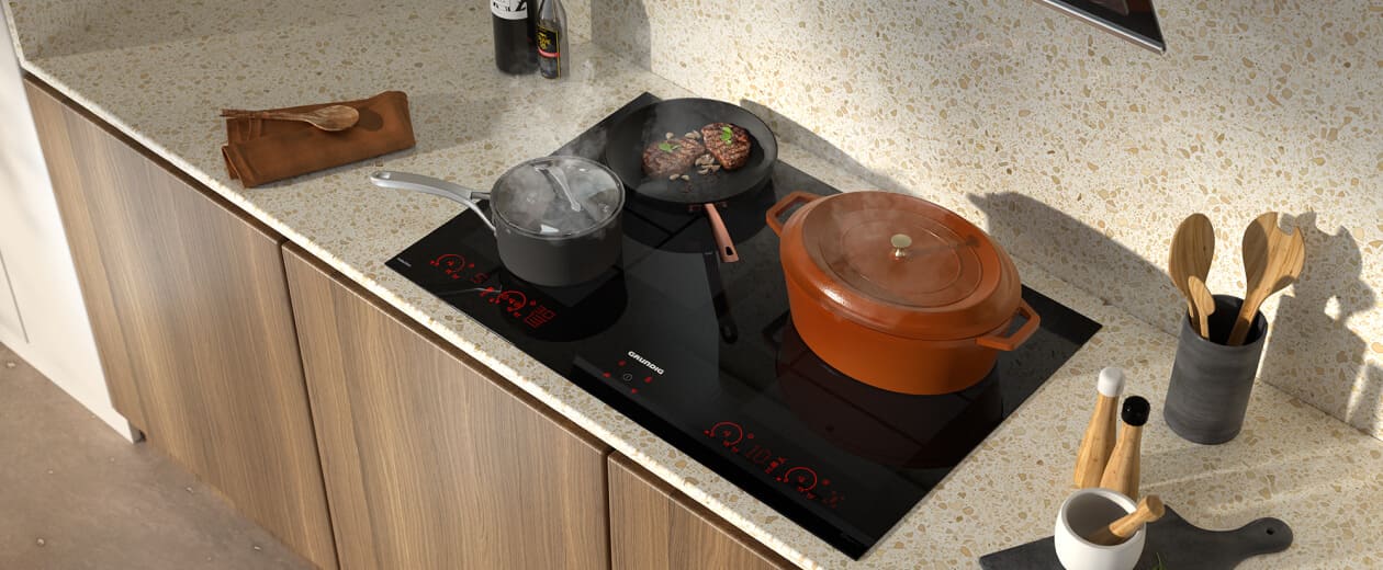 сенсорное управление варочной панелью Grundig GIEI938980I