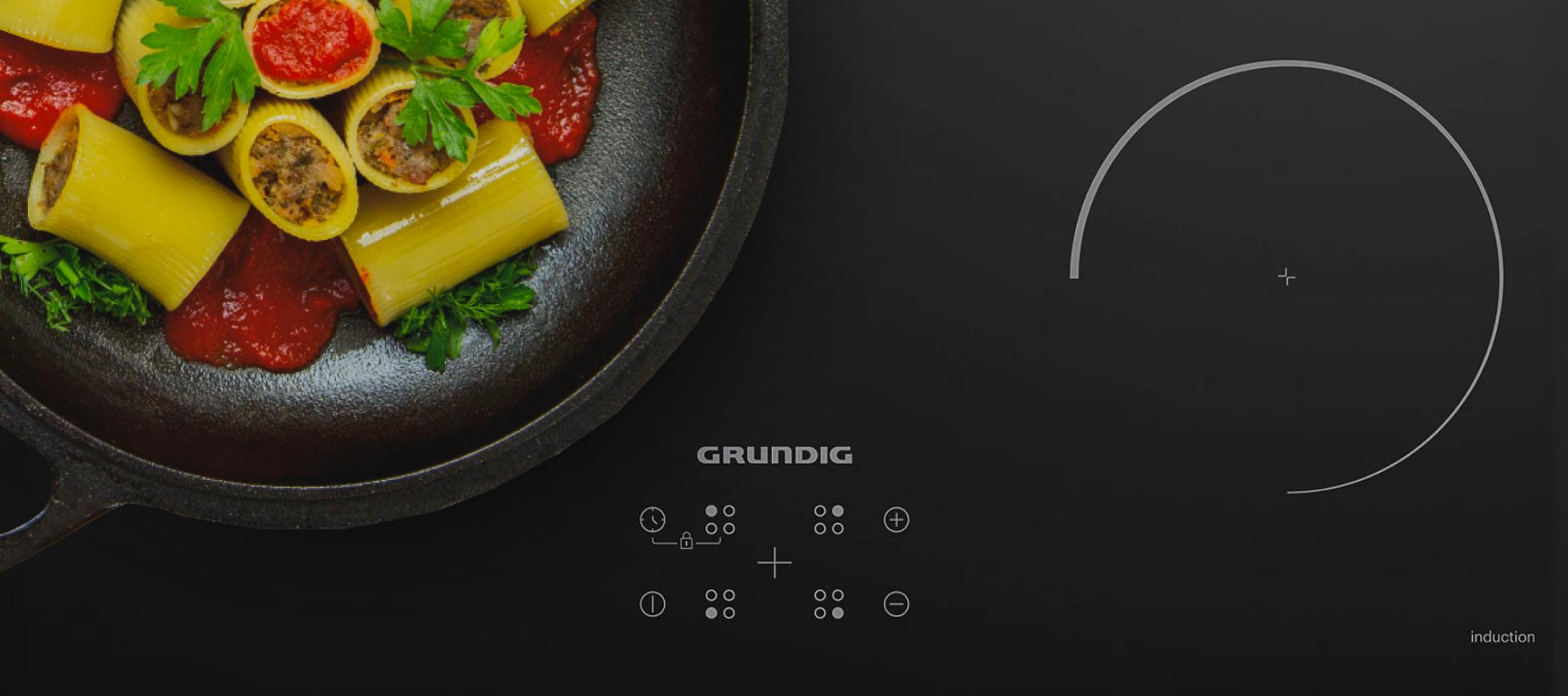 Сенсорное управление варочной панелью Grundig GIEI613400QMDX