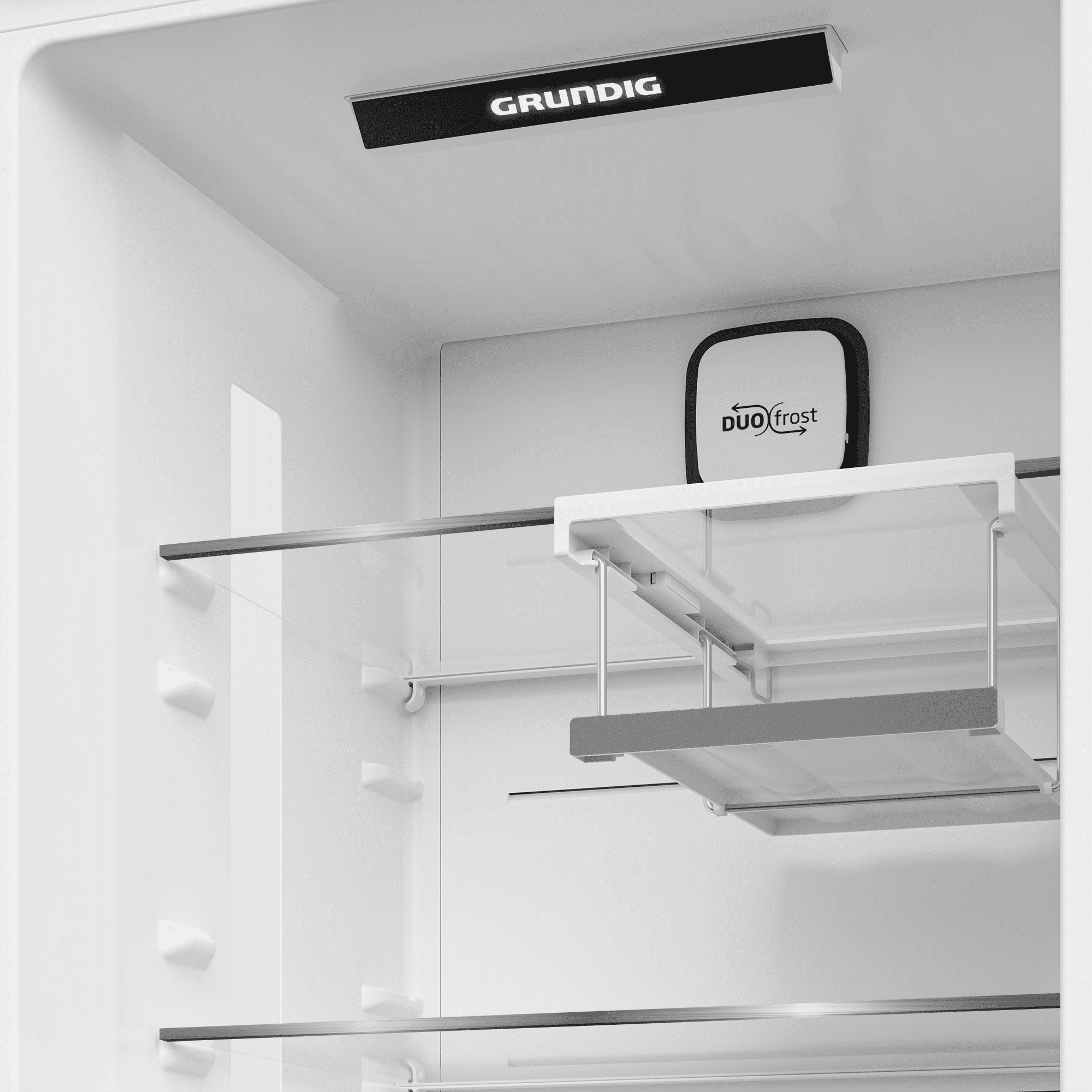Холодильник с нижней морозильной камерой Grundig GKPN66930FW. фото-6