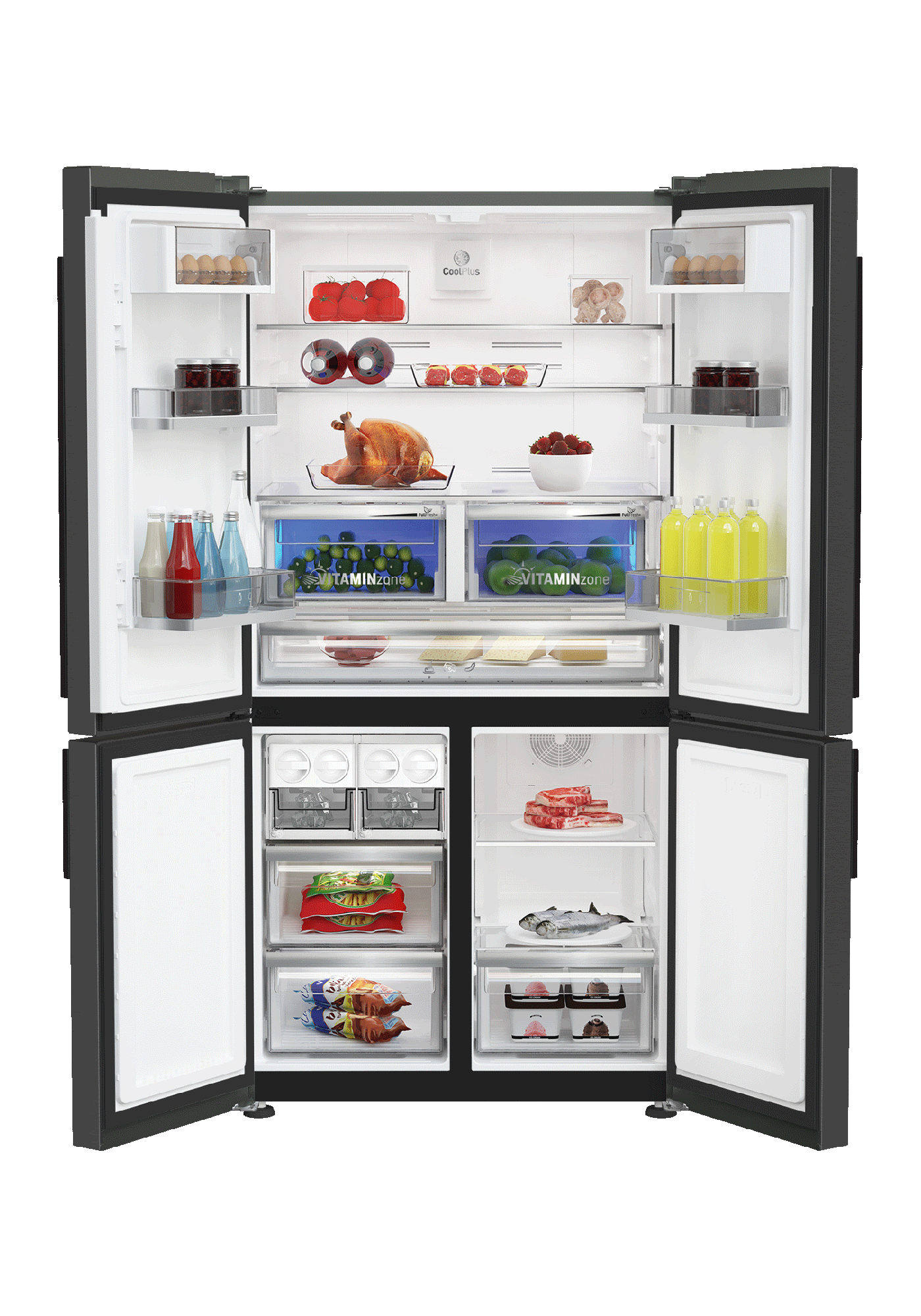 Холодильник многодверный  Grundig GQN20130LXBR. фото-4
